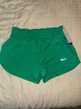 Nike Women’s Emerald Green Running Shorts with Reflective Swoosh